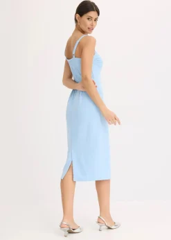bonprix Kleider^Midikleid mit figurbetonter Passform hellblau