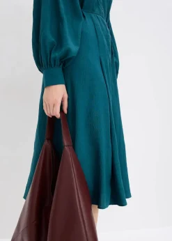 bonprix Kleider|Bekleidung·Pullover & Strickjacken^Midikleid mit Perlen Applikation dunkelpetrol