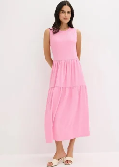 bonprix Kleider|Bekleidung·Pullover & Strickjacken^Midikleid mit Rückenausschnitt rosa