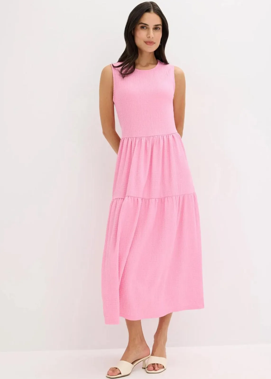 bonprix Kleider|Bekleidung·Pullover & Strickjacken^Midikleid mit Rückenausschnitt rosa