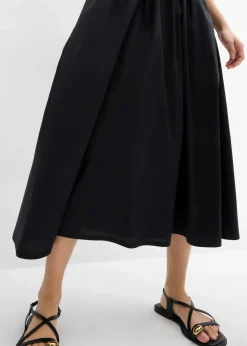bonprix Kleider|Bekleidung·Pullover & Strickjacken^Midikleid mit Trägervariante schwarz