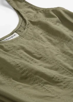 bonprix Bekleidung·Pullover & Strickjacken|Kleider^Midikleid mit vertikalen Nähten oliv