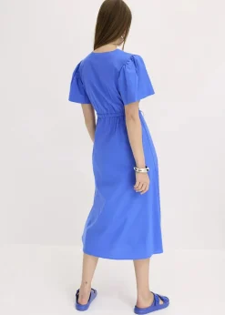 bonprix Kleider|Bekleidung·Pullover & Strickjacken^Midikleid mit weiten Ärmeln gletscherblau