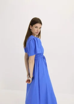 bonprix Kleider|Bekleidung·Pullover & Strickjacken^Midikleid mit weiten Ärmeln gletscherblau