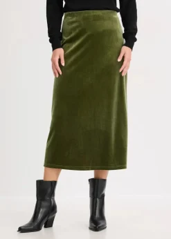 bonprix Röcke|Bekleidung·Sportbekleidung^Midirock dunkelkhaki