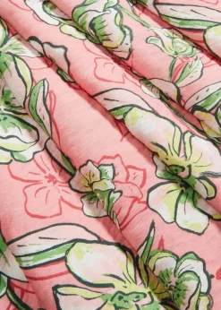 bonprix Bekleidung·Sportbekleidung|Röcke^Midirock aus fließendem Viskose-Mix softrosa floral