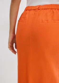 bonprix Bekleidung·Sportbekleidung|Röcke^Midirock aus luftigem Leinen-Mix mango