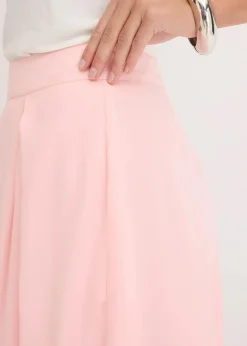 bonprix Röcke^Midirock mit Ruffle und Chiffon rosenquarz