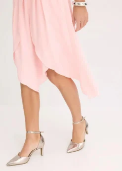 bonprix Röcke^Midirock mit Ruffle und Chiffon rosenquarz