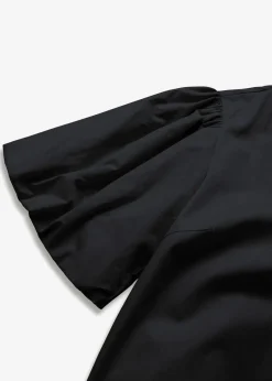 bonprix Bekleidung·Pullover & Strickjacken|Kleider^Midi-Web-Kleid aus Bio-Baumwolle schwarz