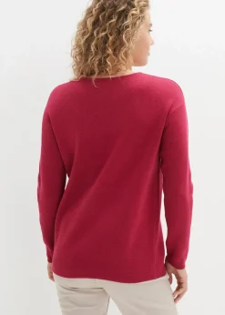 bonprix Bekleidung·Umstandsmode|Bekleidung·Jeans^Milano Rib Pullover mit Rundhals beerenpink