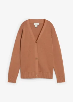 bonprix Bekleidung·Umstandsmode|Strickmode^Milano Rib-Feinstrickjacke schokosorbet