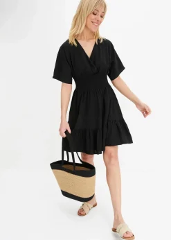 bonprix Nachhaltigere Materialien|Kleider^Minikleid schwarz