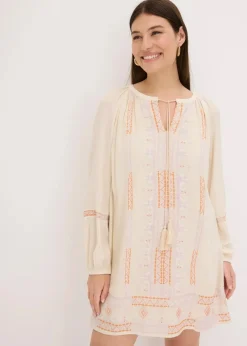 bonprix Bekleidung·Pullover & Strickjacken|Kleider^Minikleid natur