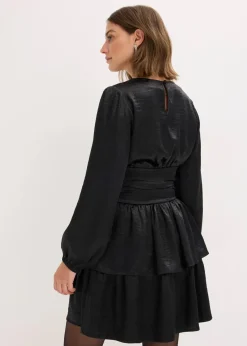 bonprix Nachhaltigere Materialien|Kleider^Minikleid schwarz