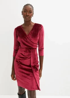 bonprix Kleider|Bekleidung·Pullover & Strickjacken^Minikleid dunkelrot