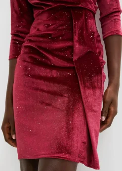 bonprix Kleider|Bekleidung·Pullover & Strickjacken^Minikleid dunkelrot