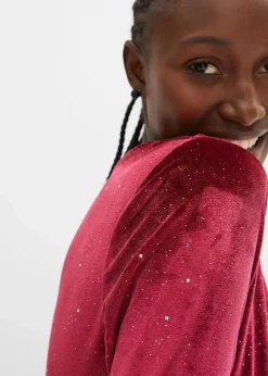bonprix Kleider|Bekleidung·Pullover & Strickjacken^Minikleid dunkelrot
