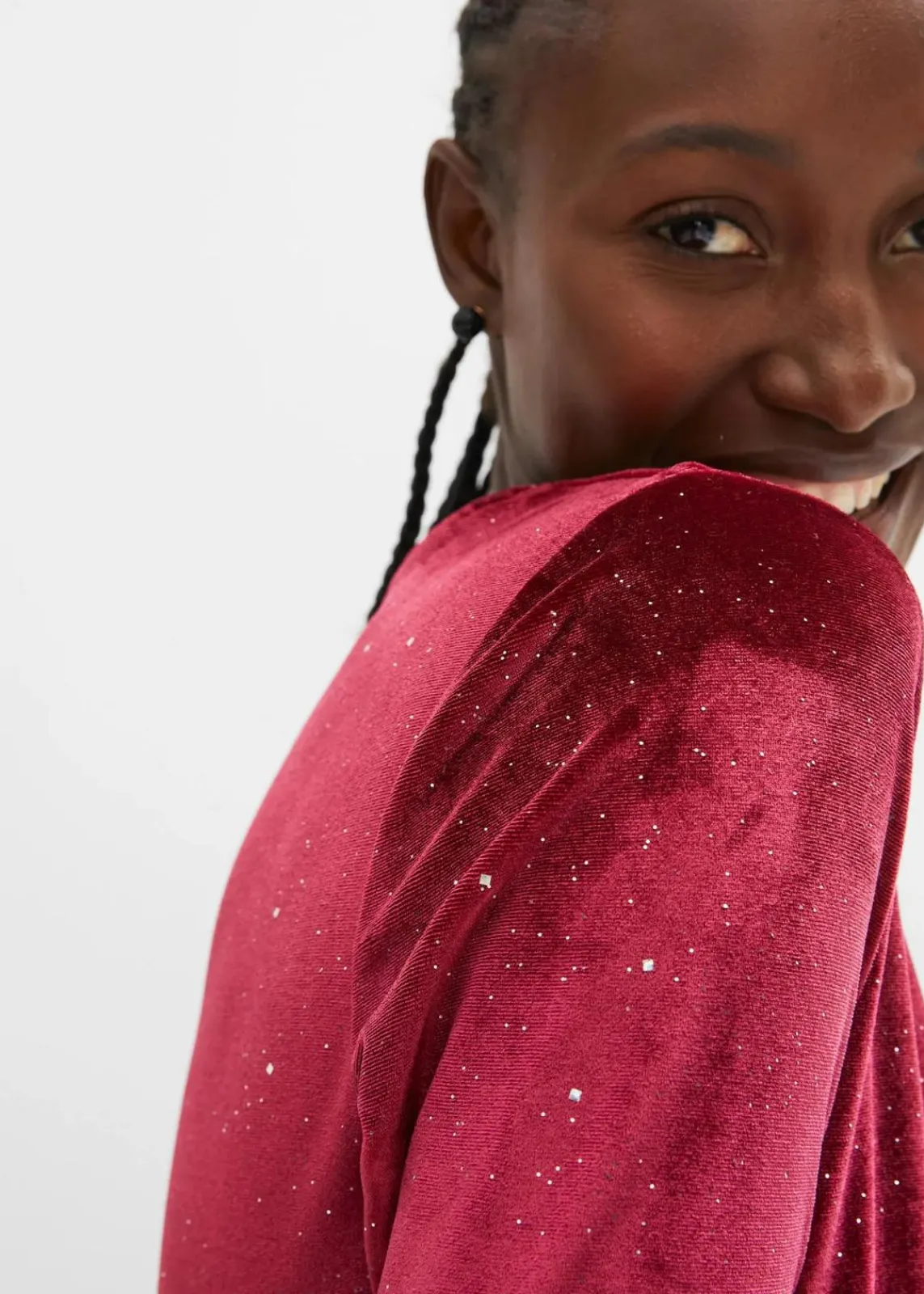 bonprix Kleider|Bekleidung·Pullover & Strickjacken^Minikleid dunkelrot