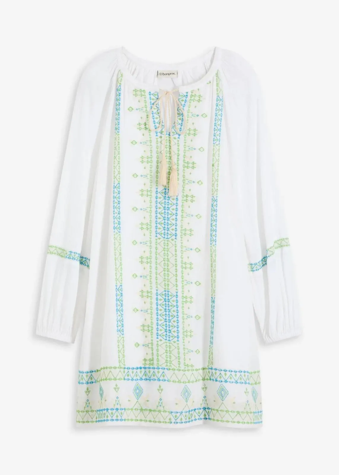 bonprix Kleider|Bekleidung·Pullover & Strickjacken^Minikleid weiß