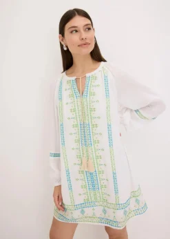 bonprix Kleider|Bekleidung·Pullover & Strickjacken^Minikleid weiß