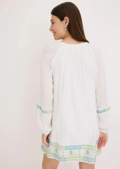 bonprix Kleider|Bekleidung·Pullover & Strickjacken^Minikleid weiß