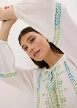 bonprix Kleider|Bekleidung·Pullover & Strickjacken^Minikleid weiß