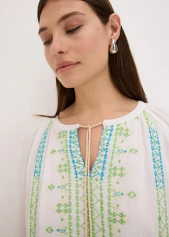 bonprix Kleider|Bekleidung·Pullover & Strickjacken^Minikleid weiß