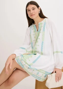 bonprix Kleider|Bekleidung·Pullover & Strickjacken^Minikleid weiß