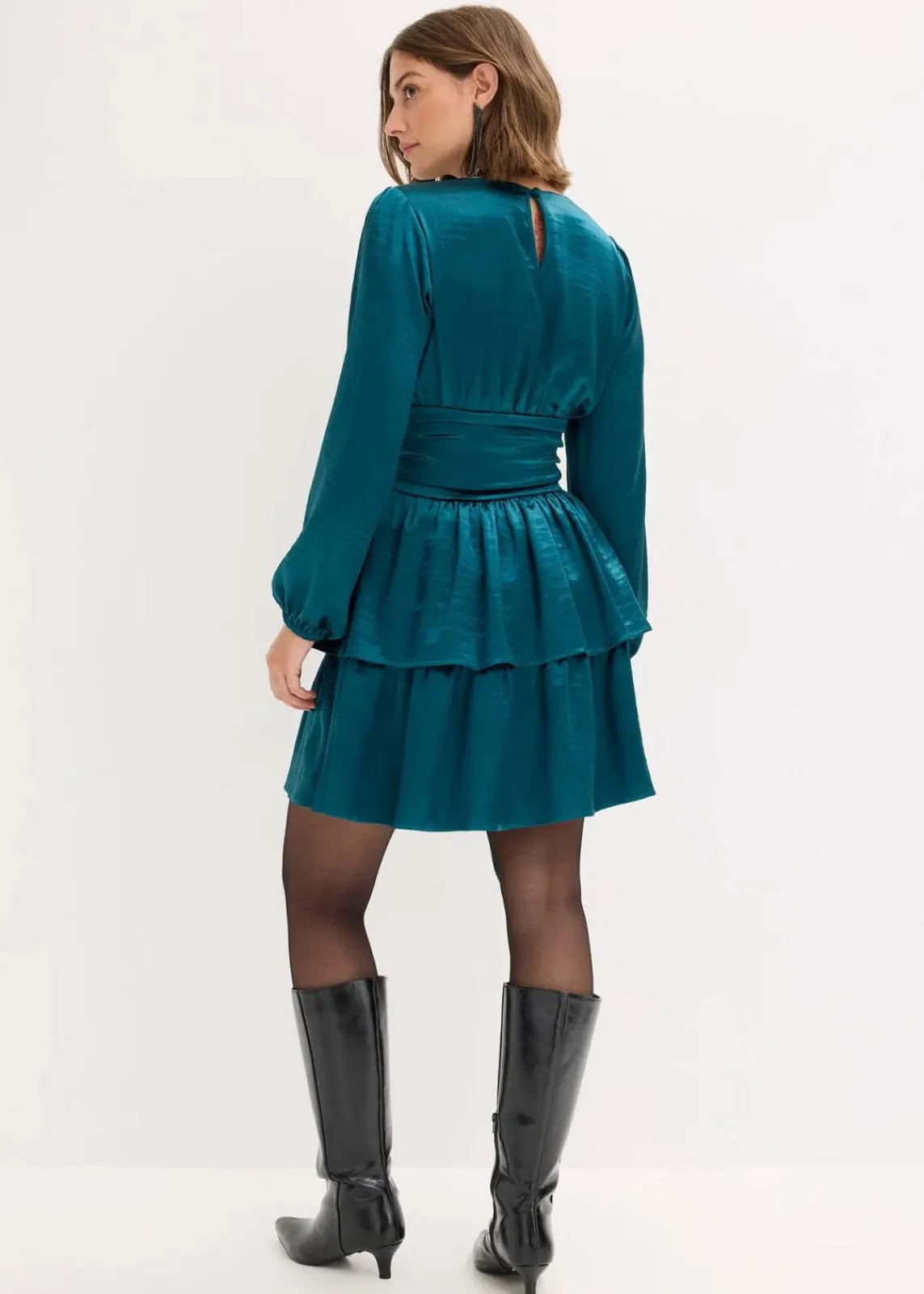 bonprix Kleider|Nachhaltigere Materialien^Minikleid petrol