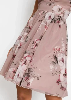 bonprix Kleider|Bekleidung·Pullover & Strickjacken^Minikleid rosa geblümt