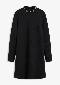 bonprix Bekleidung·Pullover & Strickjacken|Kleider^Minikleid schwarz