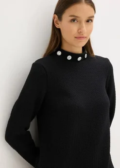 bonprix Bekleidung·Pullover & Strickjacken|Kleider^Minikleid schwarz
