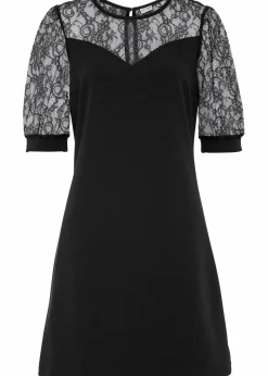 bonprix Kleider|Bekleidung·Pullover & Strickjacken^Minikleid schwarz