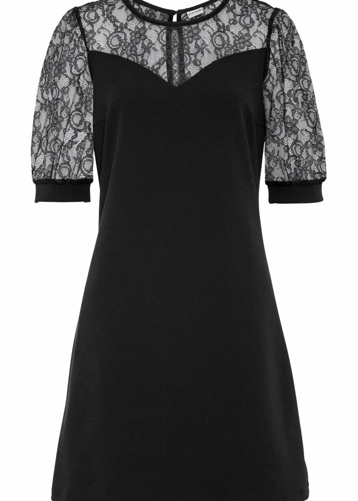 bonprix Kleider|Bekleidung·Pullover & Strickjacken^Minikleid schwarz