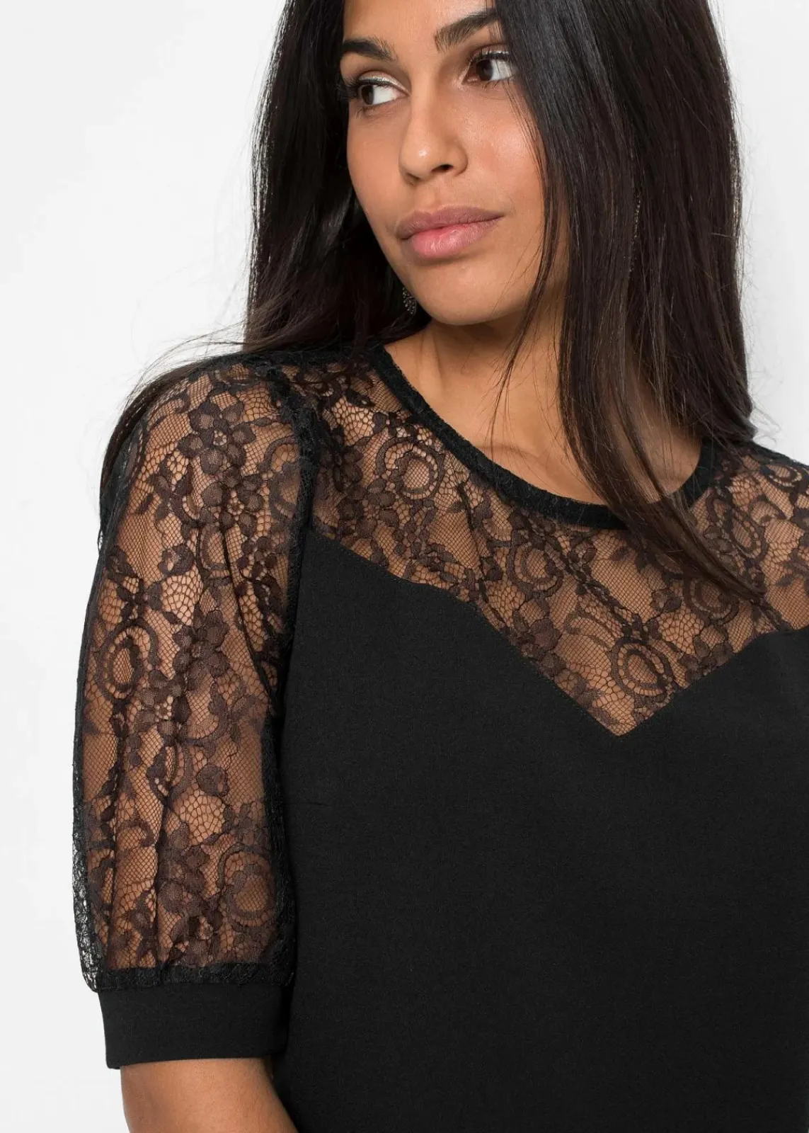 bonprix Kleider|Bekleidung·Pullover & Strickjacken^Minikleid schwarz