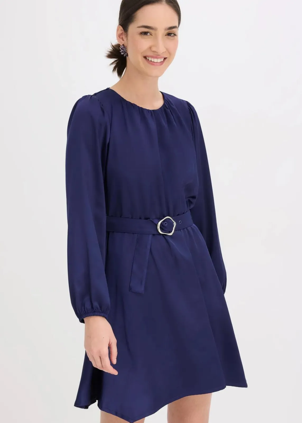 bonprix Nachhaltigere Materialien|Kleider^Minikleid dunkelblau