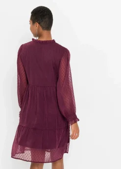 bonprix Kleider|Bekleidung·Pullover & Strickjacken^Minikleid weinrot