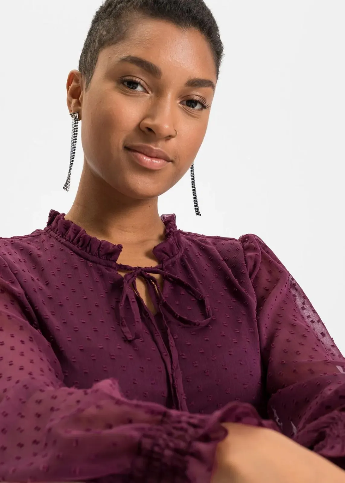 bonprix Kleider|Bekleidung·Pullover & Strickjacken^Minikleid weinrot