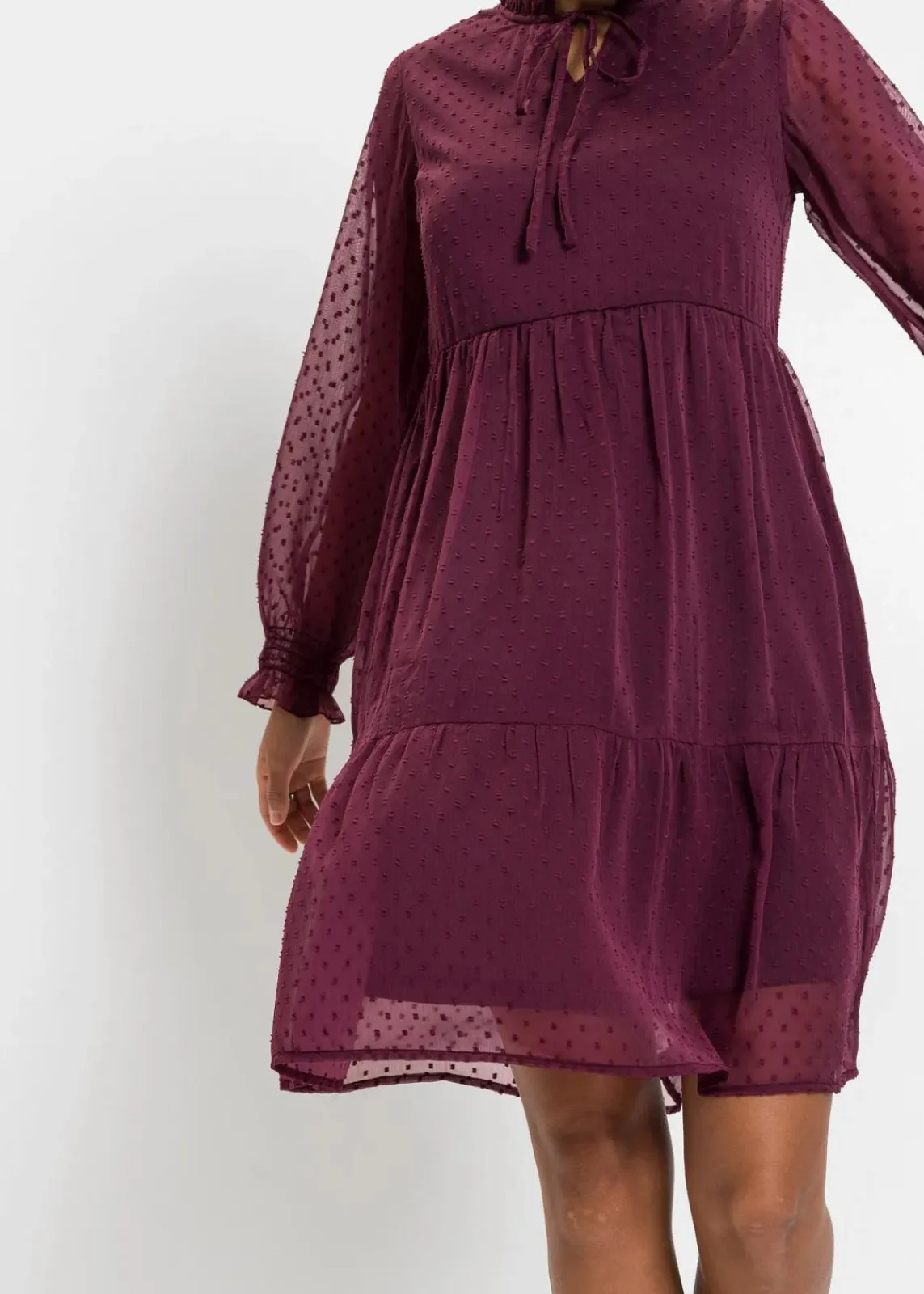 bonprix Kleider|Bekleidung·Pullover & Strickjacken^Minikleid weinrot