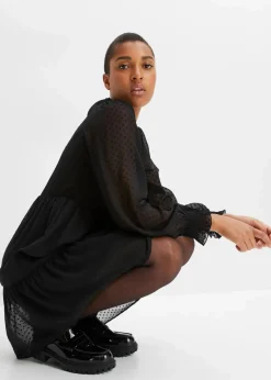 bonprix Bekleidung·Pullover & Strickjacken|Kleider^Minikleid schwarz