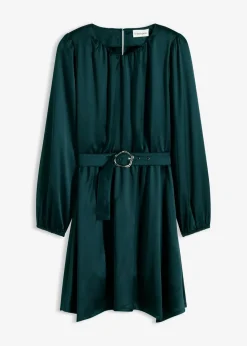 bonprix Bekleidung·Pullover & Strickjacken|Kleider^Minikleid tiefgrün