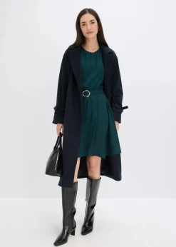 bonprix Bekleidung·Pullover & Strickjacken|Kleider^Minikleid tiefgrün