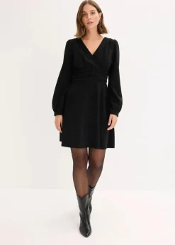 bonprix Bekleidung·Pullover & Strickjacken|Kleider^Minikleid schwarz