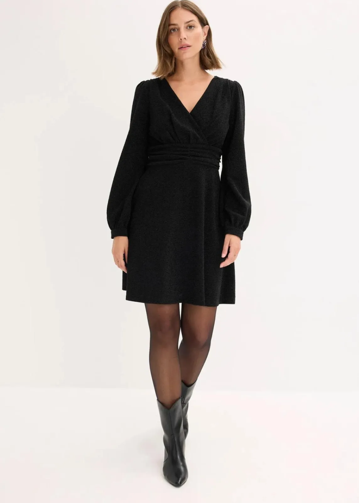 bonprix Bekleidung·Pullover & Strickjacken|Kleider^Minikleid schwarz