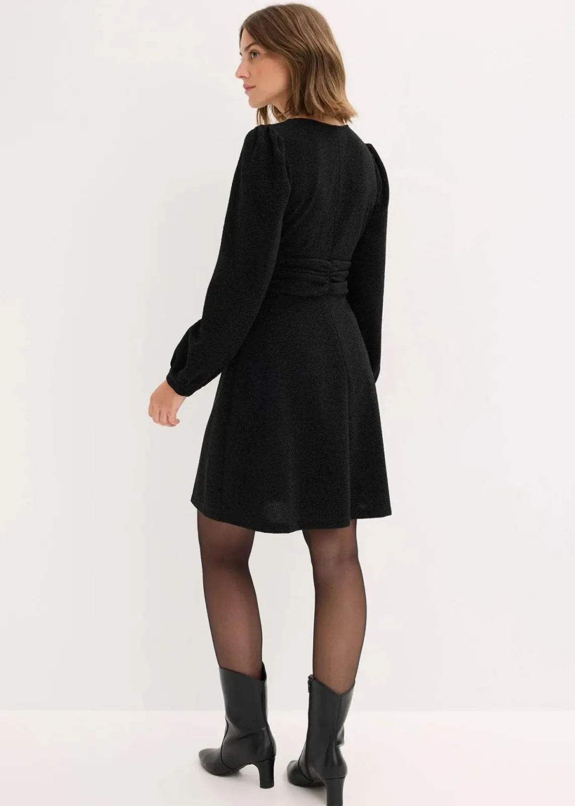 bonprix Bekleidung·Pullover & Strickjacken|Kleider^Minikleid schwarz