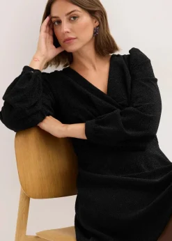 bonprix Bekleidung·Pullover & Strickjacken|Kleider^Minikleid schwarz