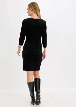bonprix Bekleidung·Pullover & Strickjacken|Kleider^Minikleid schwarz