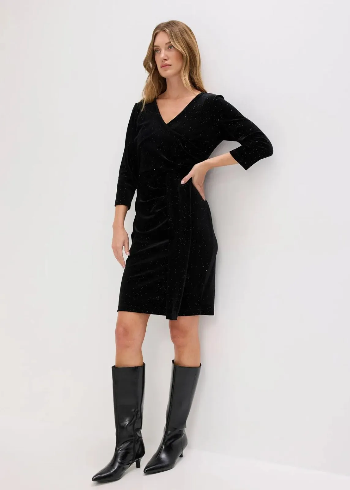 bonprix Bekleidung·Pullover & Strickjacken|Kleider^Minikleid schwarz