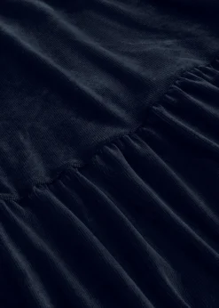bonprix Bekleidung·Pullover & Strickjacken|Kleider^Minikleid aus elastischen Samt dunkelblau